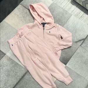 Polo by Ralph Lauren Light Pink Zip-Up Hoodie